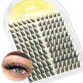 Jimire cat-eye cluster lashes left-right pack for balanced daily wear.