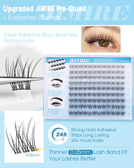 JIMIRE easy application steps for press-on lashes