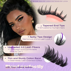 JIMIRE feather-light lashes deliver dramatic flair with all-day comfort.