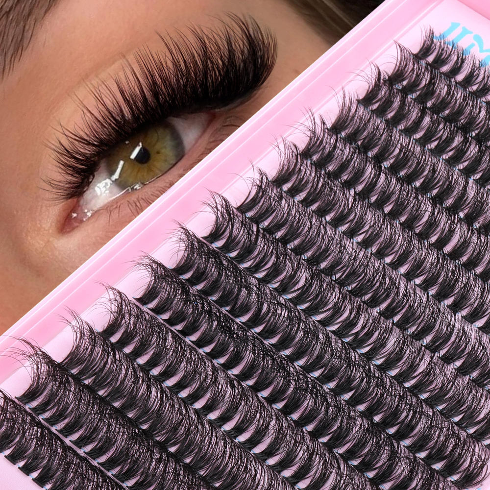 JIMIRE fluffy lash clusters with 50D D curl for lifted eyes