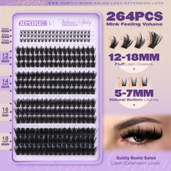 JIMIRE 4mm spike lashes for a professional manga-inspired volume at home.