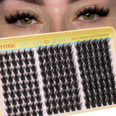 JIMIRE Manga Lash Clusters close-up showing fluffy volume and 14-18mm length.