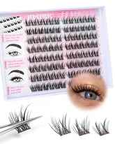 JIMIRE manga self-adhesive eyelashes pack opened for quick, glue-free use.
