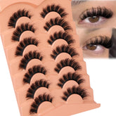 JIMIRE mink lashes fluffy cat eye front view for natural daily drama