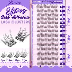 JIMIRE pre-glued lash clusters offer no glue needed for quick, mess-free wear