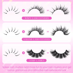 JIMIRE premium wispy lashes offer lightweight, comfortable wear