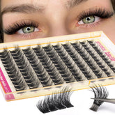 Jimire self-adhesive eyelash clusters pack for quick, mess-free application.