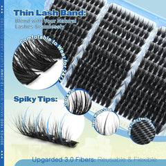 JIMIRE ultra-thin lash band creates seamless, comfortable wear.