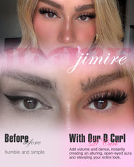 JIMIRE vegan faux mink fibers provide a soft, eye-opening curvature for daily charm.