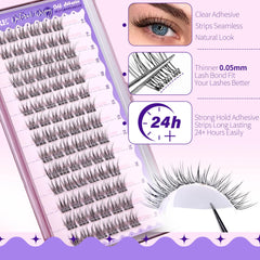 JIMIRE wispy lash clusters create a natural look with lightweight comfort