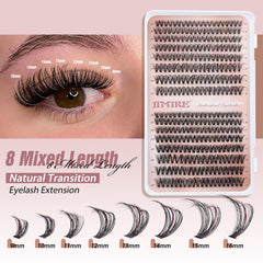 JIMIRE Wispy lash clusters 30D+40D offer soft, natural volume for daily wear.