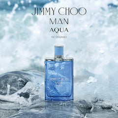 Jimmy Choo Man Aqua packaging implies travel-ready convenience
