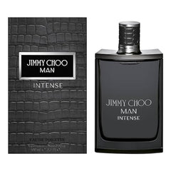 Jimmy Choo Man Intense bottle close-up highlighting elegant design.