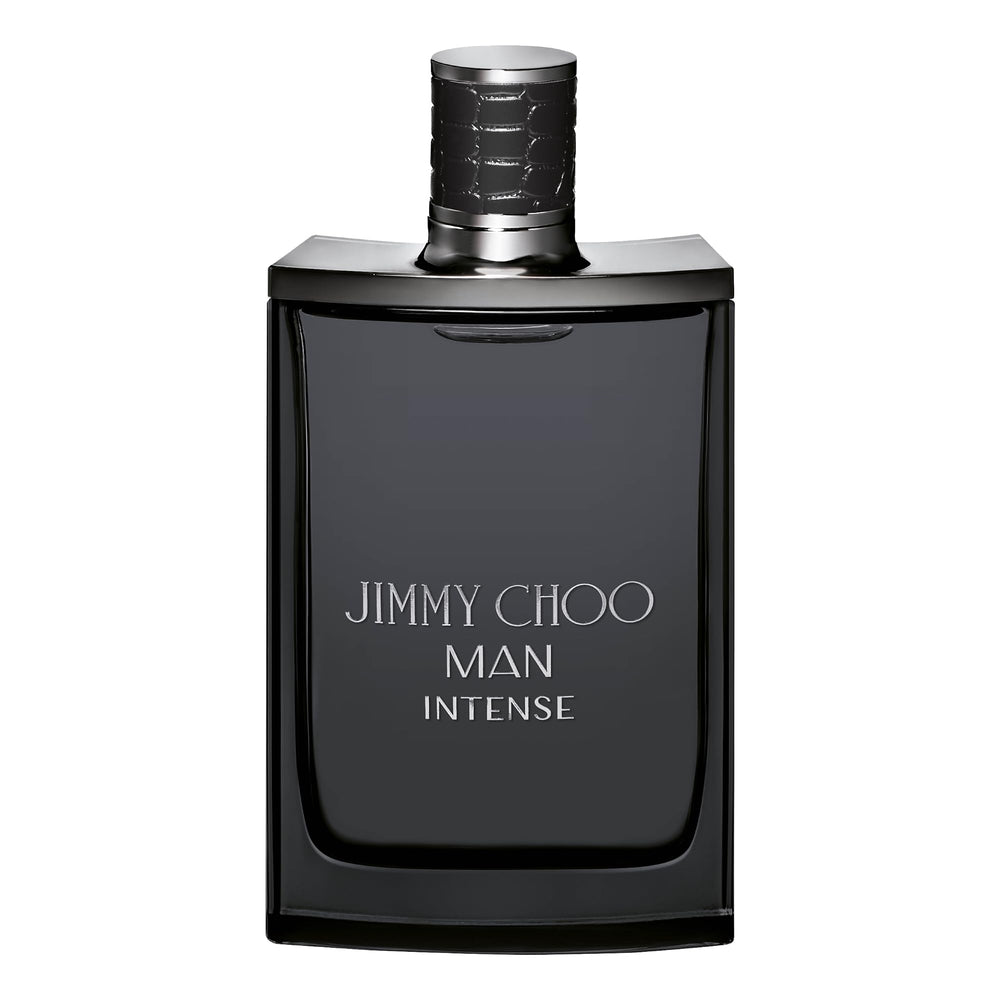 Jimmy Choo Man Intense bottle front view for a bold impression.