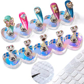 JINJINANV aurora heart nail polish holder for painting offers steady nail display and precision art.