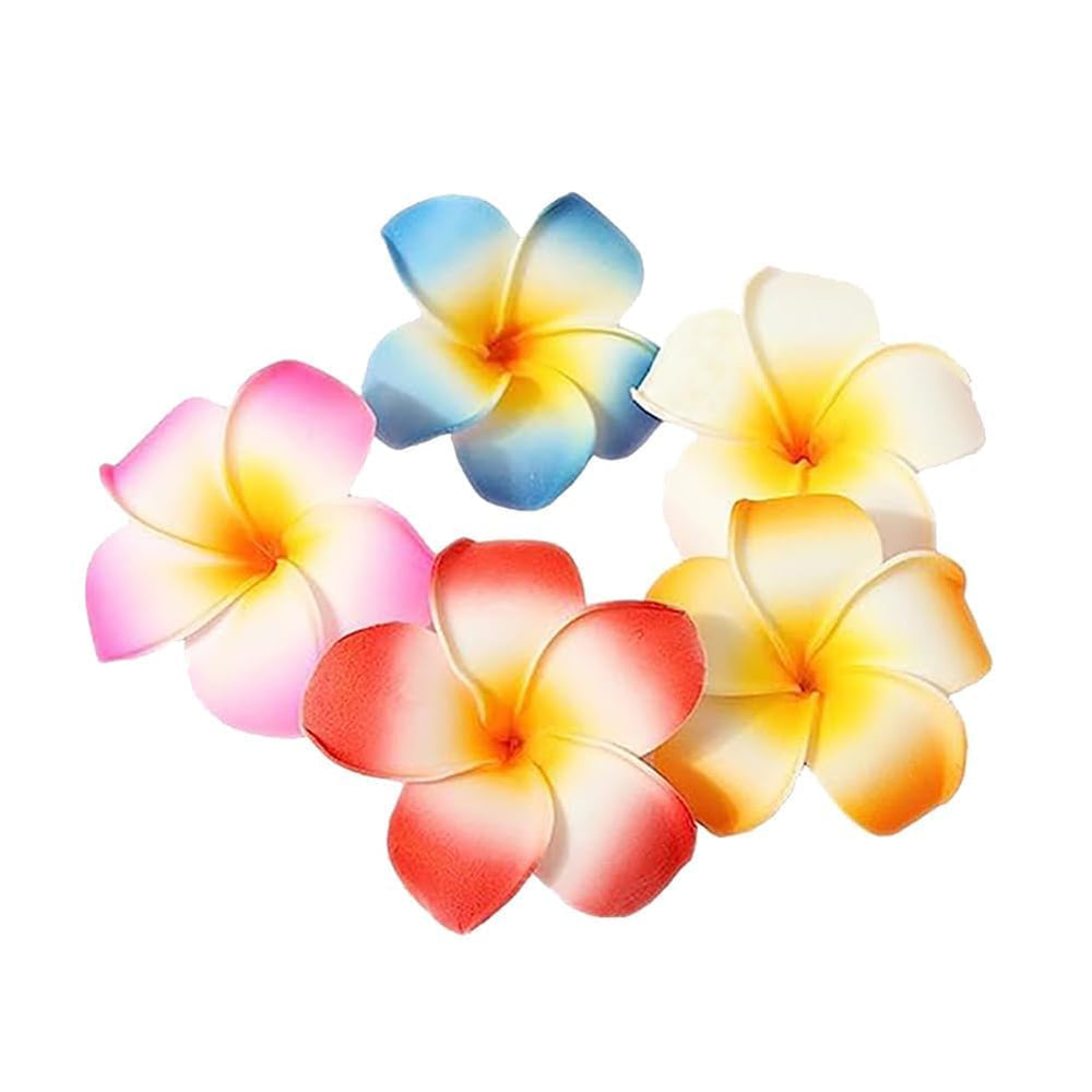 Jinshining plumeria hawaiana amarillo, accesorio duradero para peinado en la playa.