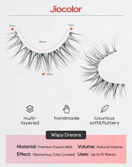 Jiocolor seven-pair lash set with varying lengths from 7mm to 12mm