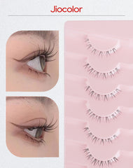 Jiocolor bottom lashes strip flexible band adapts to eye shape