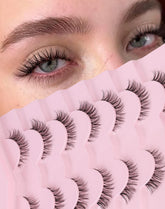 Jiocolor cat eye lashes wispy close-up strip for a natural eye-enhancing look