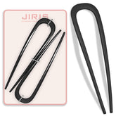JIRIS u-shape hair pin in black securely holds updos.