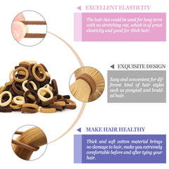 JIRIS elastic-stretch hair ties extend from 4 cm to 30 cm