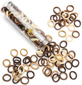 JIRIS brown cotton hair ties with seamless design for comfortable hold