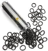 JIRIS No-Break hair ties kit in black 7-pack packaging for travel-friendly organization.
