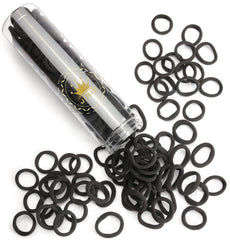 JIRIS No-Break hair ties kit in black 7-pack packaging for travel-friendly organization.