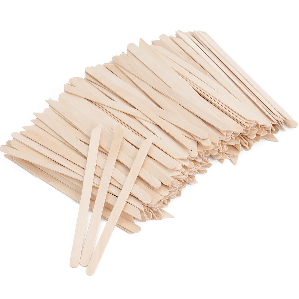 JIUHSHN wooden wax sticks with round and slanted tips for precise waxing.
