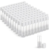 JIUZHU 100 tubos vacíos para bálsamo labial con tapas, ideal para hacer en casa.