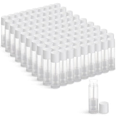 JIUZHU 100 tubos vacíos para bálsamo labial con tapas, ideal para hacer en casa.