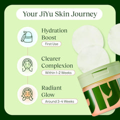 Pad being applied with gentle circular motions for even coverage.