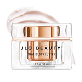 JLO Beauty That Blockbuster Hydrating Cream jar showing rich moisture and glow