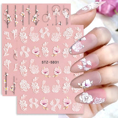 jmeowio set de uñas primavera florales, ideal para decoraciones caseras