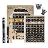 JMS&JMS Lash Clusters Kit box ready for at-home DIY lash extensions