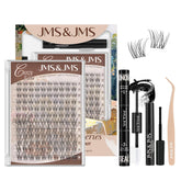 JMS&JMS Venus lash clusters kit with invisible band for a natural look.