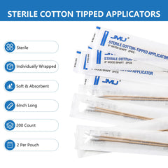 JMU individually wrapped cotton swabs maintain sterility and convenience.