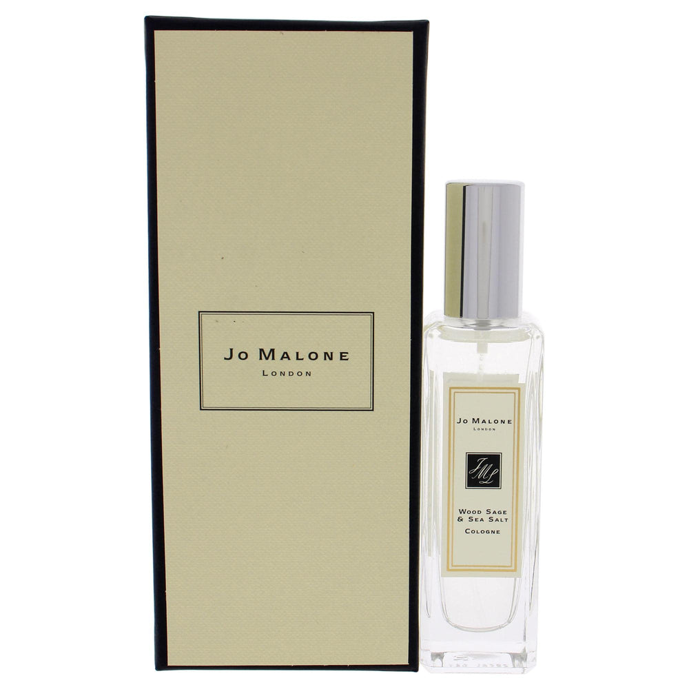 Jo Malone Wood Sage & Sea Salt bottle showcasing the fresh, sea-inspired scent for everyday wear.