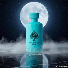 Patchouli and sandalwood heart notes highlight sophistication for Jo Milano Game of Spades Moon.