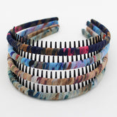 Joband aro para el cabello con dientes de resina multicolor, fijación estable para todo el día.