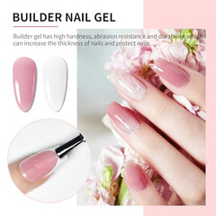JODSONE builder gel clear bottle for natural-looking nails and smooth base.