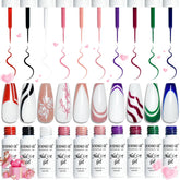Delineadores de gel JODSONE, trazos finos para precisión en uñas.