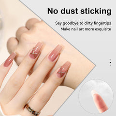 JODSONE gel nail glue dispense tip demonstrates precise application for secure tip bonding.