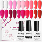 JODSONE: set de esmalte gel 12 piezas para manicuras caseras con brillo duradero.