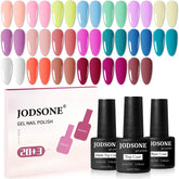 Esmalte gel JODSONE en 20 colores vibrantes, ideal para proyectos en casa.