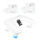 JODSONE U-shaped white manicure arm rest provides ergonomic support for nail sessions.