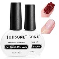 JODSONE eliminador gel para uñas 10 ml, dos frascos para una retirada eficiente.