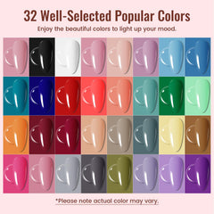 Esmalte gel 32 colores de JODSONE para acabado duradero