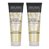 John Frieda Acondicionador rubio, botella, aporta brillo suave para rubios.