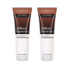 John Frieda Brillante Castaño Acondicionador, botella brillante para cabello castaño.